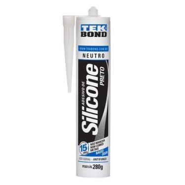 Imagem de Silicone Neutro Preto 280g - Tekbond - NÃO ESPECIFICADO