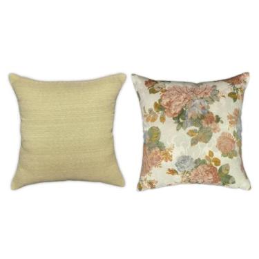 Imagem de Kit Capas de Almofadas Decorativas 45 x 45 Florais Estampadas - MUMUDE