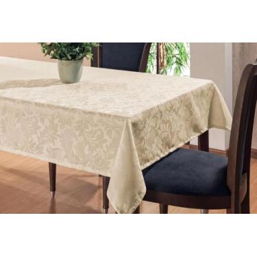 Imagem de Toalha De Mesa 6 Lugares Jacquard Tecido Grosso Retangular - JVBORDADO