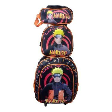 Imagem de Kit Mochila Escolar De Rodinhas Estojo E Lancheira Infantil - HENRI KI