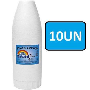 Imagem de 10 Porta Garrafa Isopor Camisinha Litrão Cerveja 1l -Isoterm