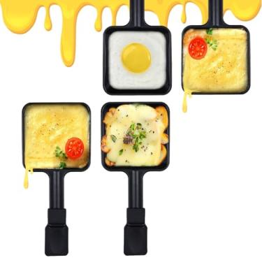 Imagem de Kosmosta Acessórios de derretimento de mini grelha com revestimento antiaderente para pratos de raclette, conjunto de 4, 8,53 cm