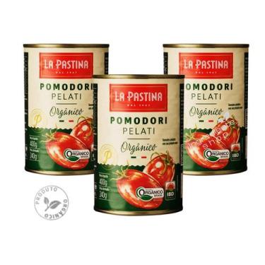 Imagem de Pack c/ 3 Tomates Pelado ORGANICO Pomodori Pelati Italiano La Pastina 