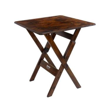 Imagem de Mesa Dobrável 70x70cm para Bar e Restaurante em Madeira Maciça - Imbui