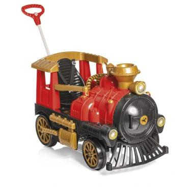 Imagem de Carrinho Infantil de Passeio e Pedal Trem Locomotiva Calesita