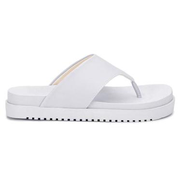 Imagem de Sandália Feminina Luxo Flat Tamanco Plataforma Chinelo Confortável Da 