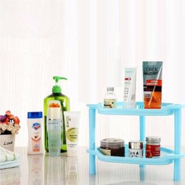 Imagem de Suporte Plástico Organizador Fruteira Cozinha 2 Andares - Ami, Azul