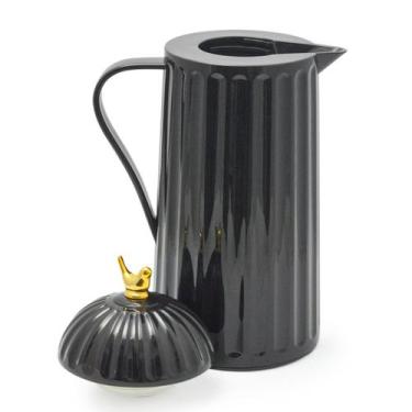 Imagem de Garrafa Térmica para Café Chá Canelada Bird 1L - Bon Gourmet, PRETO
