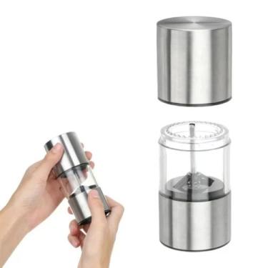 Imagem de Moedor Pimenta Sal Triturador Manual Gourmet Aço Inox - bigeterdy