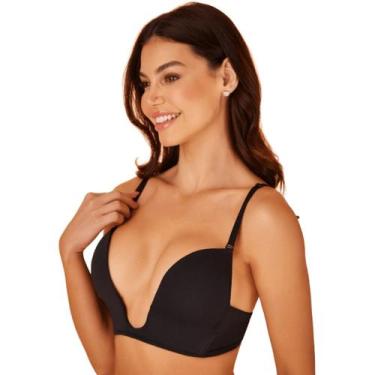 Imagem de Sutia Com Bojo Decote U Profundo Magico Push Up Efeito Silicone - Naya