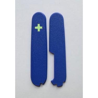 Imagem de Capas de substituição para balanças Victorinox mais alças de plástico de 91 mm com slot extra para caneta e cruz brilhante (violeta)