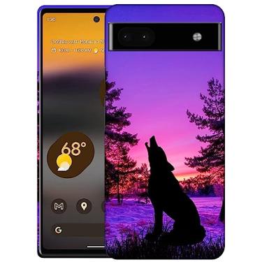 Imagem de SM Cases Capa para Google Pixel 6A - Capa de plástico rígido com estampa Wolf 3D para Google Pixel 6A (não para Pixel 7A).
