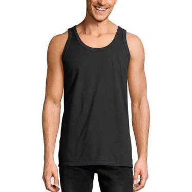 Imagem de Regata Masculina Lisa Básica Camisa Tradicional Cavada Top Slim Fitnes