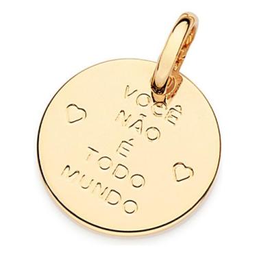 Imagem de Medalha Com Frase Você Não É Todo Mundo.m 542807 - ROMMANEL, Branco, u
