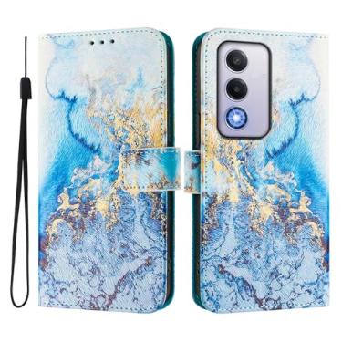 Imagem de Capa carteira para Oppo A3 Pro 5G, 3 compartimentos para cartão, 1 compartimento para dinheiro, capa flip de couro PU com padrão fofo, capa com fivela magnética à prova de choque, compatível com sem