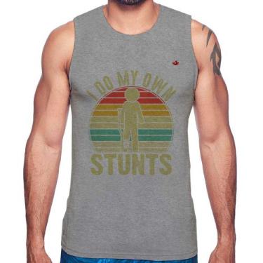 Imagem de Regata I do my own stunts - Foca na Moda, Cinza, GG