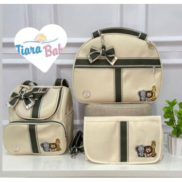 Imagem de Conjunto de luxo mochila 2 em 1/ 3 peças tiara baby - TIARA BABY , Ver