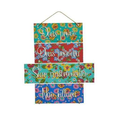 Imagem de Placa Decorativa Deus Provê Deus Proverá - Wersen  Artesanatos Ltda
