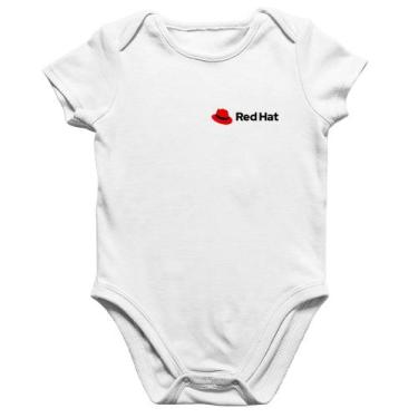 Imagem de Body Bebê Algodão Red Hat Linux - Foca na Moda, Branco, G
