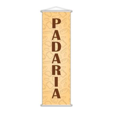 Imagem de Banner Padaria Panificadora Pães Serviço Lona 100x30cm - PlimShop