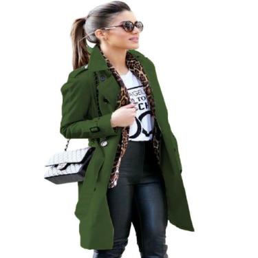 Imagem de Casaco Sobretudo Feminino Com Botões e Cinto - Gisele Freitas, Bege, M