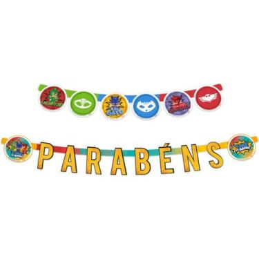 Imagem de Faixa Parabéns Pj Masks - Regina