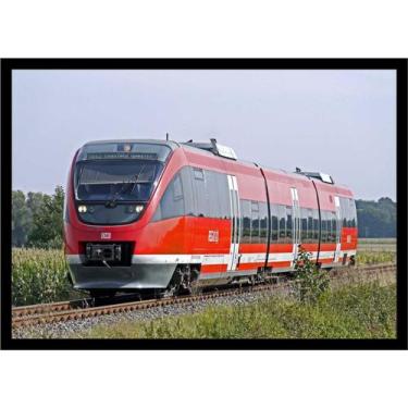 Imagem de Quadro Decorativo Trem Locomotiva Máquinas Paisagem Salas Quartos Escr