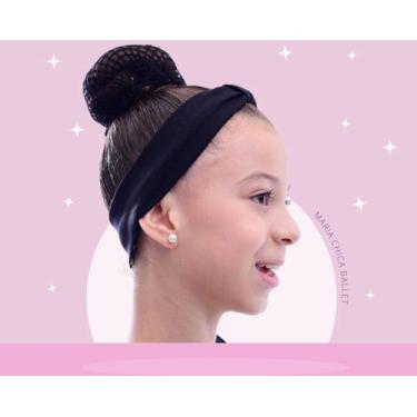 Imagem de Kit faixa  com nó + rede para coque cabelo ballet  jazz bale dança - F