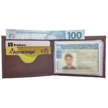 Imagem de Carteira Pequena em Sintético Café Porta Documentos Sarroche