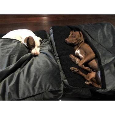 Imagem de Cama Cave Cachorros e Gatos com coberta acoplada M 60x60 - DeCoração A