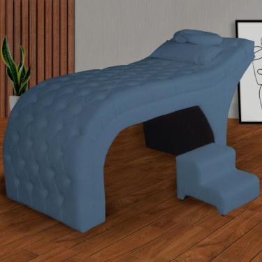 Imagem de Maca Estética Isis Tecido Veludo Extensão de Cílios Salão de beleza - 