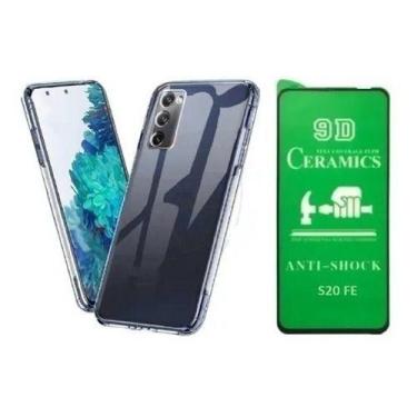 Imagem de Kit Capa Capinha Transparente Para Samsung Galaxy S20 FE + Película De
