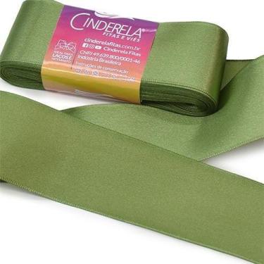 Imagem de Fita de Cetim nº 09 38mm com 10 Metros - Cinderela, 58 VERDE MILITAR