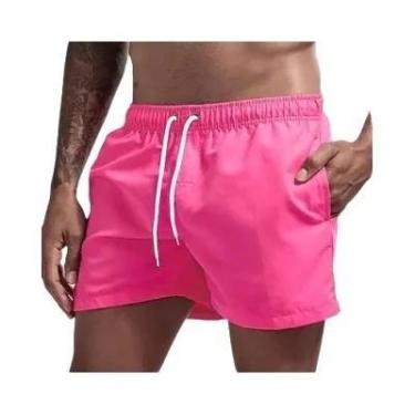 Imagem de Calções de Banho Masculinos Respiráveis e de Secagem Rápida com Bolsos