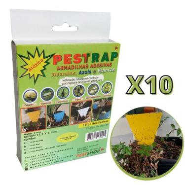 Imagem de Pestrap Amarela Pega Fungus Gnats Mod V Vaso 12,5x8,5 10 un