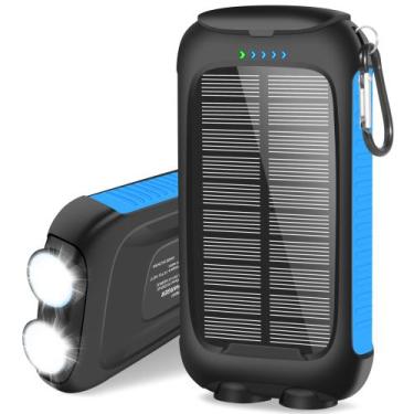 Imagem de Banco de energia solar Suscell 38800mAh à prova d'água com lanterna LE
