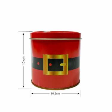 Imagem de 2 Latas Decorativas Festivas 10 X 10 - Metalicas - 600ml - Casa das Es