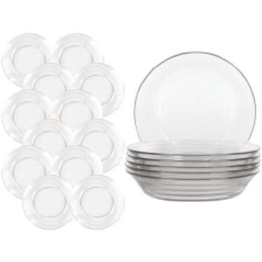 Imagem de Conjunto 12 Pratos Temperado Liso Sopa 19,6cm Duralex Fundo - Nadir Fi
