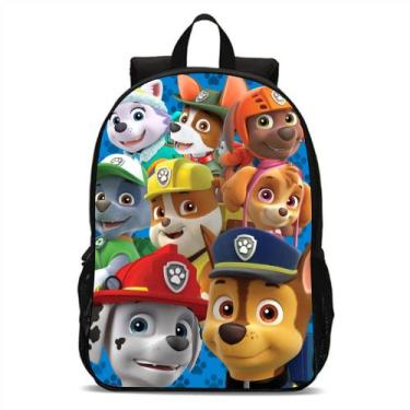 Imagem de Mochila Escolar Infantil Patrulha Canina Meninos Animação Bolsa de cos