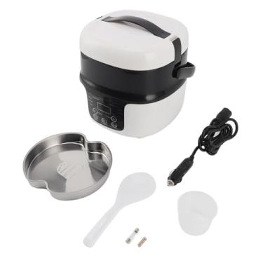 Imagem de Mini panela elétrica de arroz Vomeko 12V / 24V, panela elétrica de arroz para carro 2L, forro antiaderente Mini panela elétrica de arroz com controle de calor de 7 estágios, mini