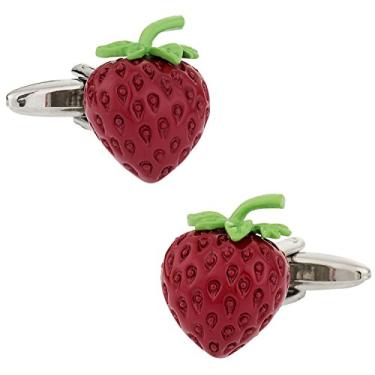 Imagem de Abotoaduras de morango com caixa de apresentação Cuff-Daddy