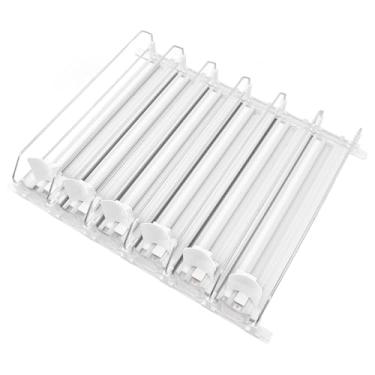 Imagem de Organizador de Latas de Refrigerante, Dispensador Automático de Bebidas Deslizantes para Geladeira, Suporte de Bebidas de Largura Ajustável, Armazenamento 25 Latas 5 Fileiras