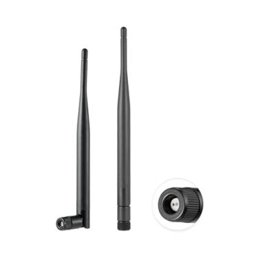 Imagem de POBADY 2PCS Dual Band WiFi Antena 2.4GHz 5GHz 5.8GHz SMA Macho Antena 5dBi 19cm/7in para Roteador Wifi Câmera Sem Fio DVR Monitor Reverso