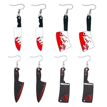 Imagem de MAQVQLU Brincos pendentes de faca de acrílico para mulheres, brincos góticos, punk, punhal, gota, pingente, brincos, joias de festa de Halloween, OUTROS