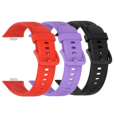 Imagem de Waekethy Pacote com 3 pulseiras para Huawei Watch Fit 4/Fit 4 Pro, pulseira de silicone...