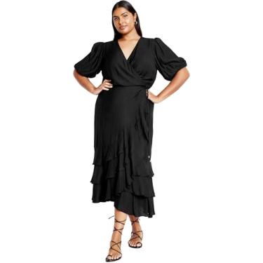 Imagem de CITY CHIC Vestido feminino plus size Bea, Preto, 54