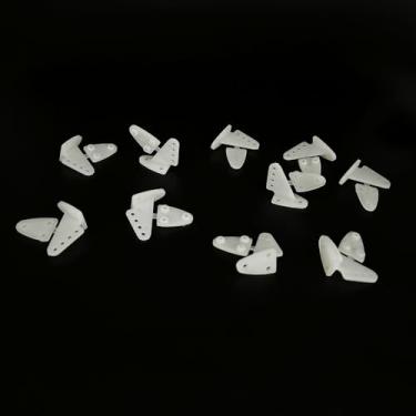 Imagem de 10PCS RC Airplane Plastic Lock On Control Horns Micro Control Horn for RC Plane Aircraft Helicopter DIY Model Plane Parts (16.5x20mm White)
