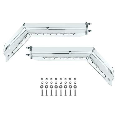 Imagem de CHDT66 Ganchos Cromados para Para-Lamas para Caminhões Semirreboques, Kit com Ferragens para Montagem de Ganchos e Kit de Parafusos para Para-Lamas- Espaçamento Entre Parafusos: 2(Ganchos De Para-La
