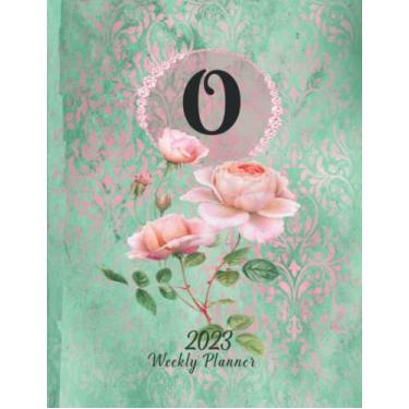 Imagem de Large Print - 2023-15 Months Weekly Planner - Letter O Pink Rose: January 2023 thru March 2024-15 Months Daily Dated Agenda Calendar Notebook