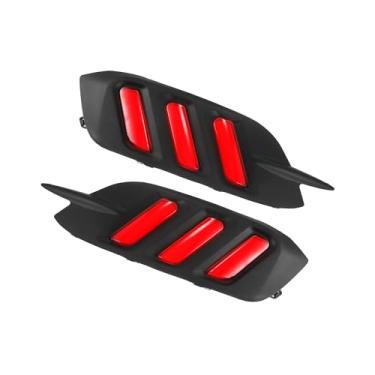 Imagem de Motoforti Refletor de para-choque traseiro LED luz traseira de freio de neblina vermelha para Honda Civic Sedan 2016-2019 Lente vermelha de plástico (conjunto de 2) de longa duração